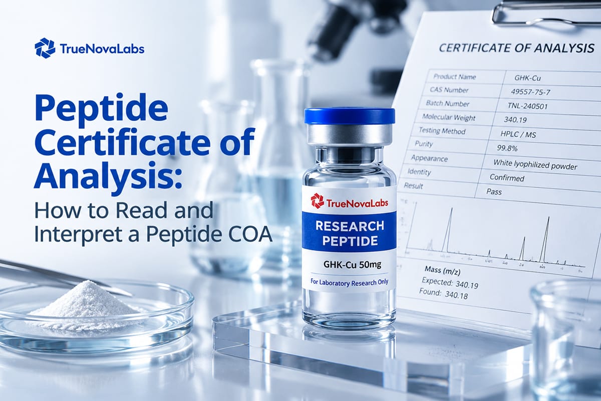 Peptide Certificate of Analysis: How to Read and Interpret a Peptide COA