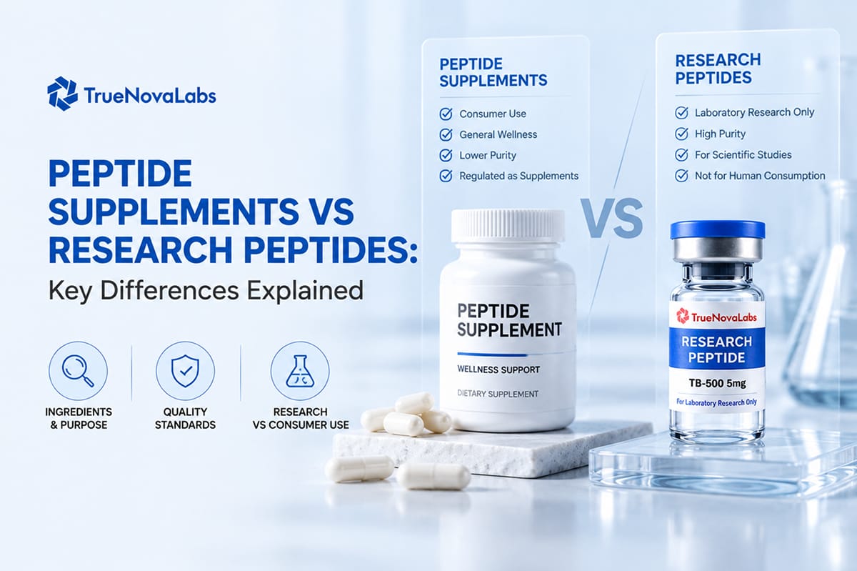 Peptide Supplements vs Research Peptides: Key Differences Explained